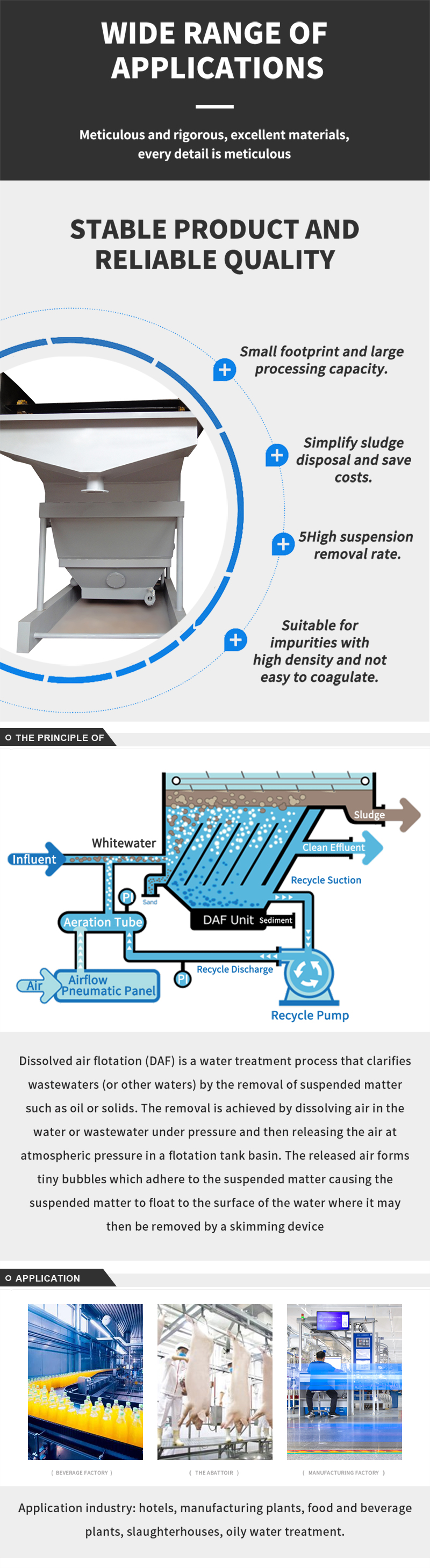 Air-flotation precipitation integrated machine